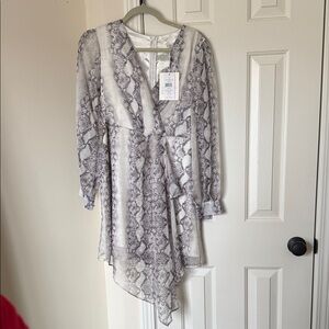 70/21 Monochrome Snake Print Dress